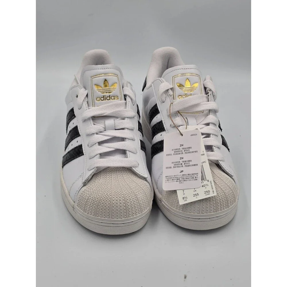 Adidas Superstar II W Women’s 8.5 Men’s 7.5 White Black Gold JP8162 New Repacked